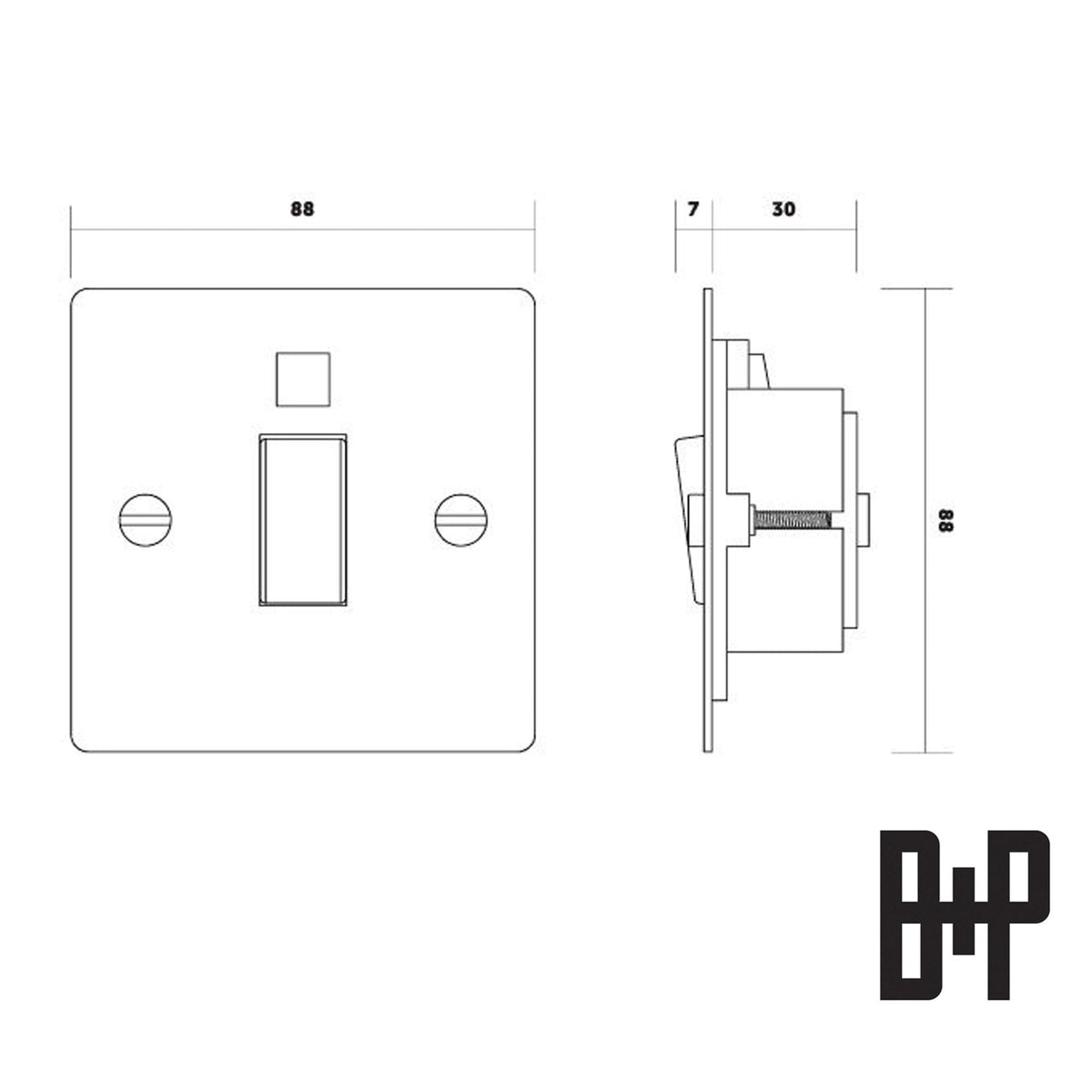 2-Way Cooker Switch In Smoked Bronze & Black
