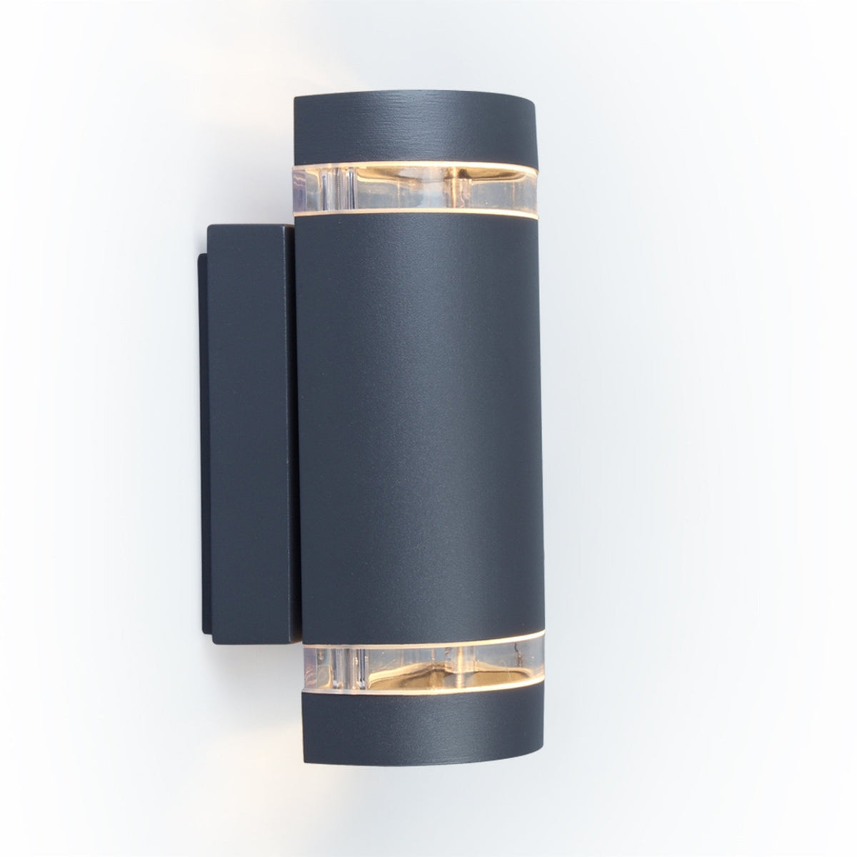 Focus Dusk Til Dawn Up and Down IP44 Outdoor Wall Light In Dark Grey
