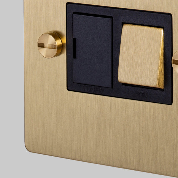 Switched 13 Amp Fused Spur In Solid Brass