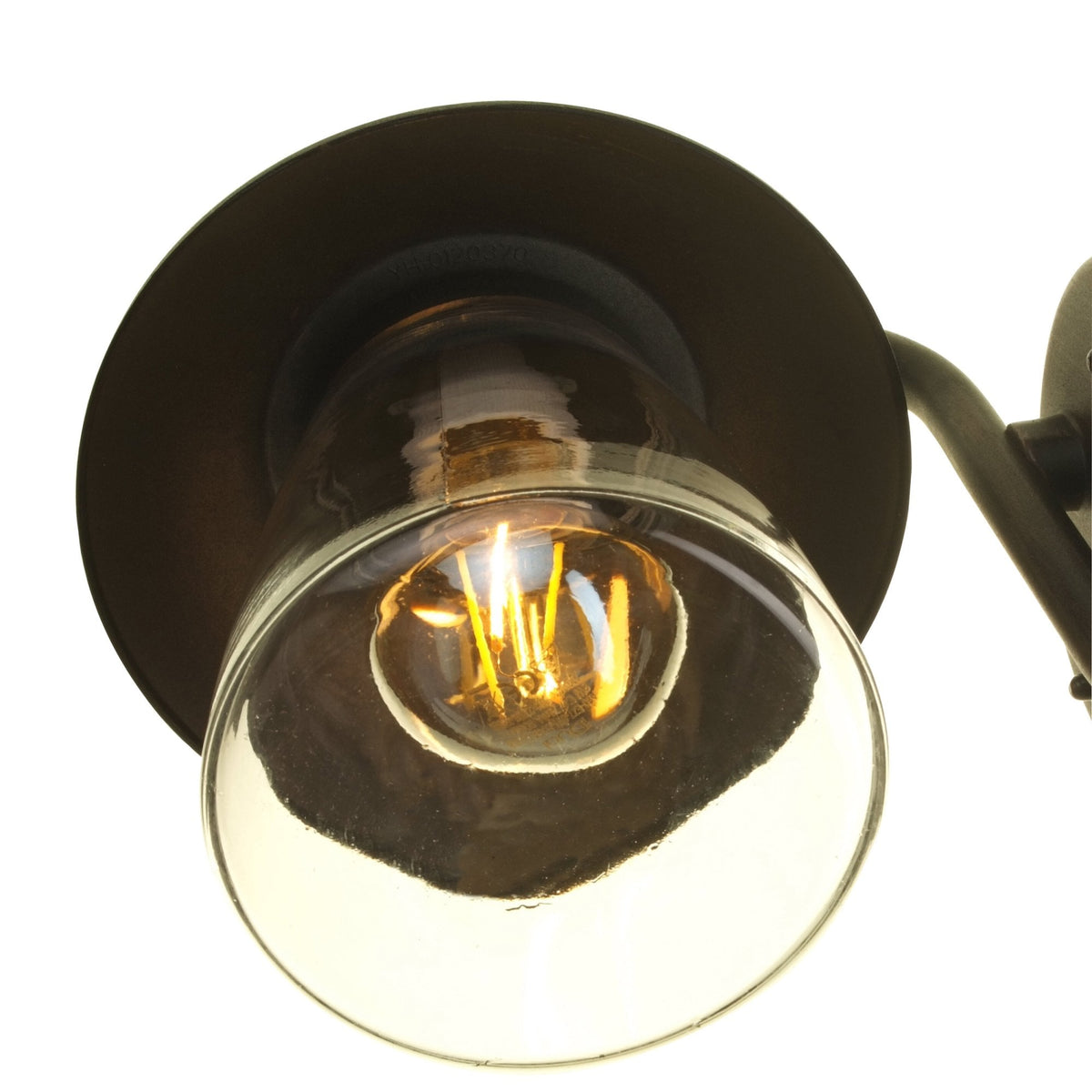 Cate Exterior Wall Lantern in Brown & Black