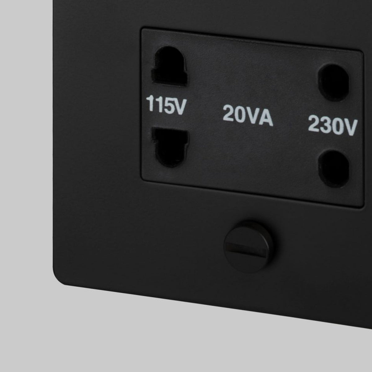 Shaver Socket in Black