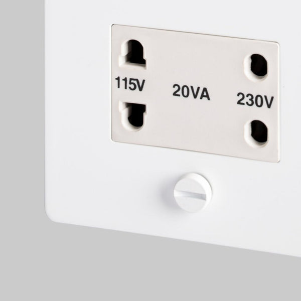 Shaver Socket in White