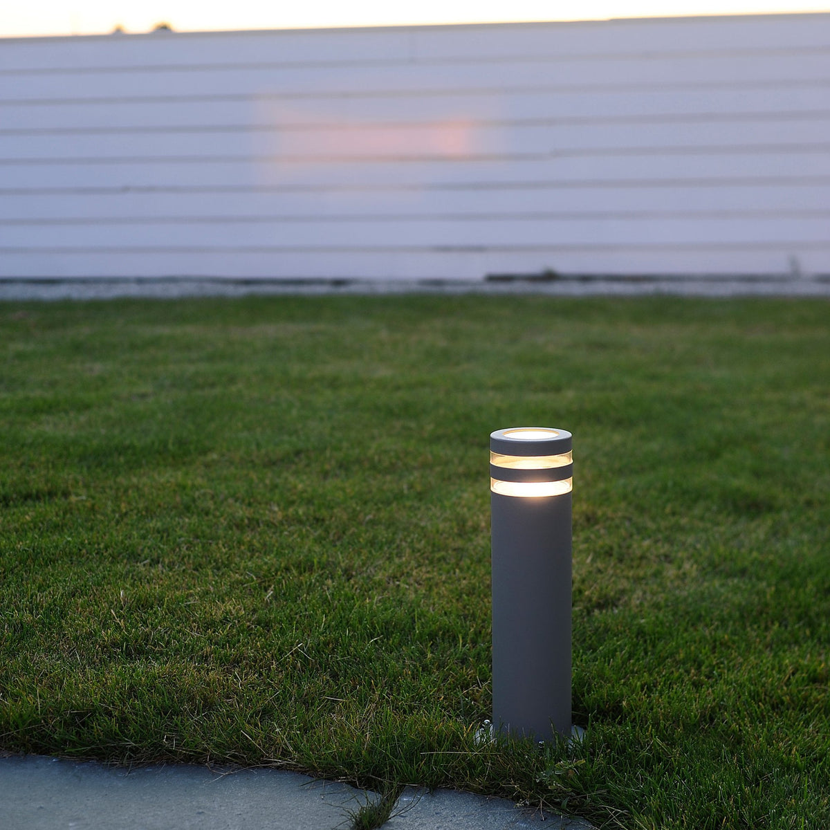 Focus IP44 Outdoor Bollard Light In Dark Grey