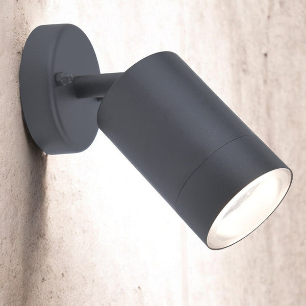 Rado Adjustable Outside Wall Spotlight in Black Graphite