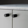 Knurled Furniture Knob Set In Black