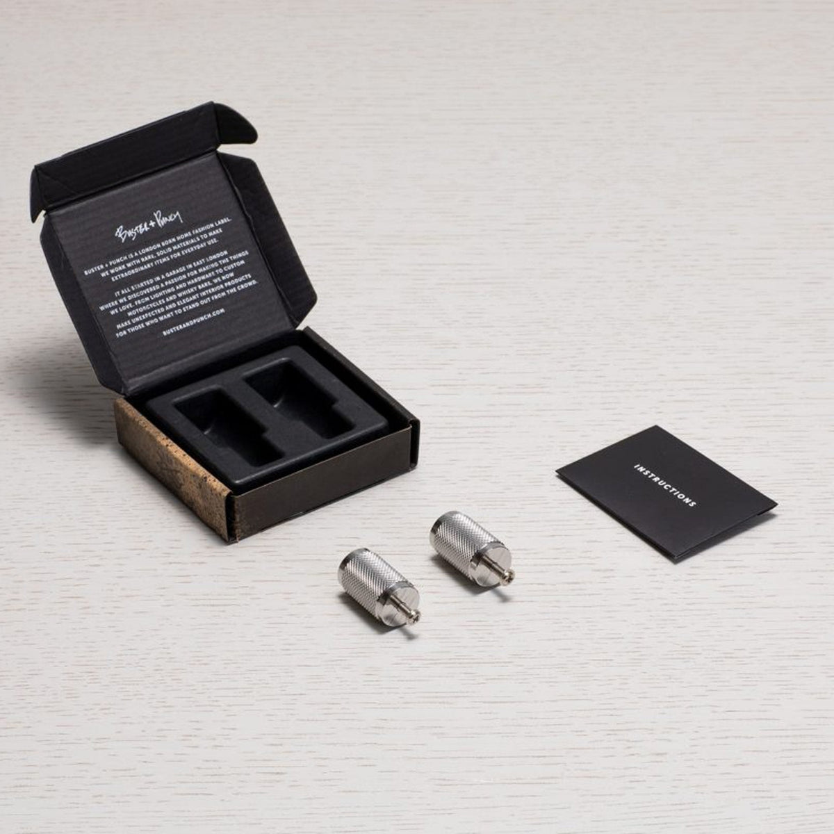 Knurled Furniture Knob Set In Solid Steel