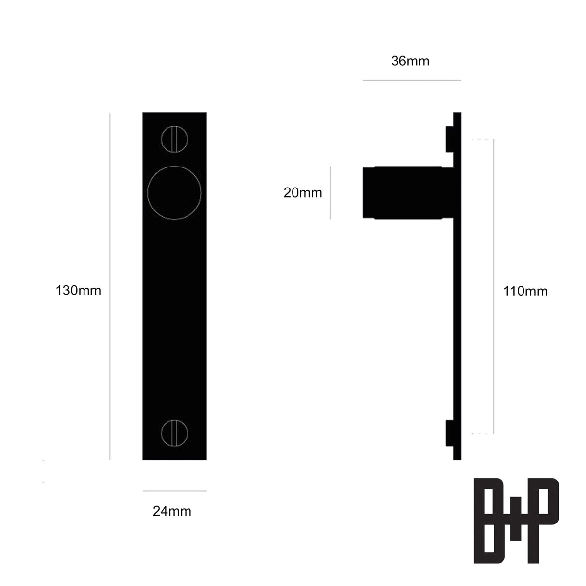 Knurled Furniture Knob Set With Back Plates In Black