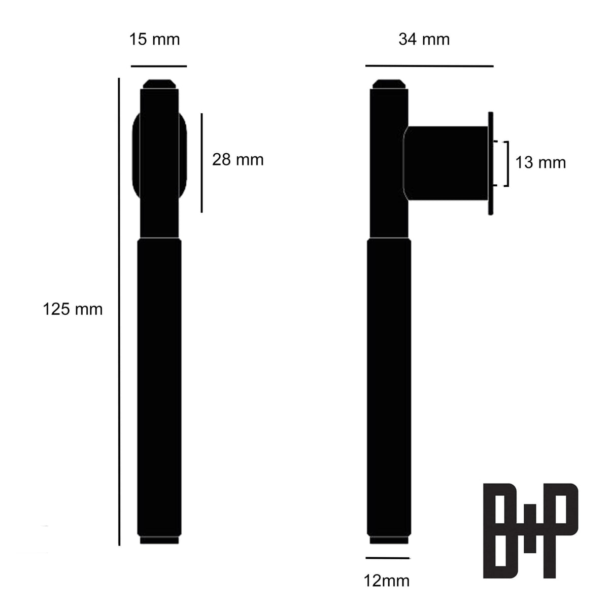Knurled L-Bar Cabinet Handle In Solid Steel