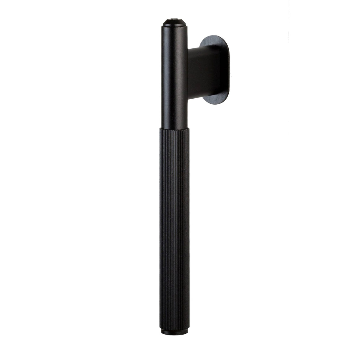 Knurled L-Bar Cabinet Handle In Black