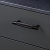 Knurled Small Pull Bar Cabinet Handle In Black