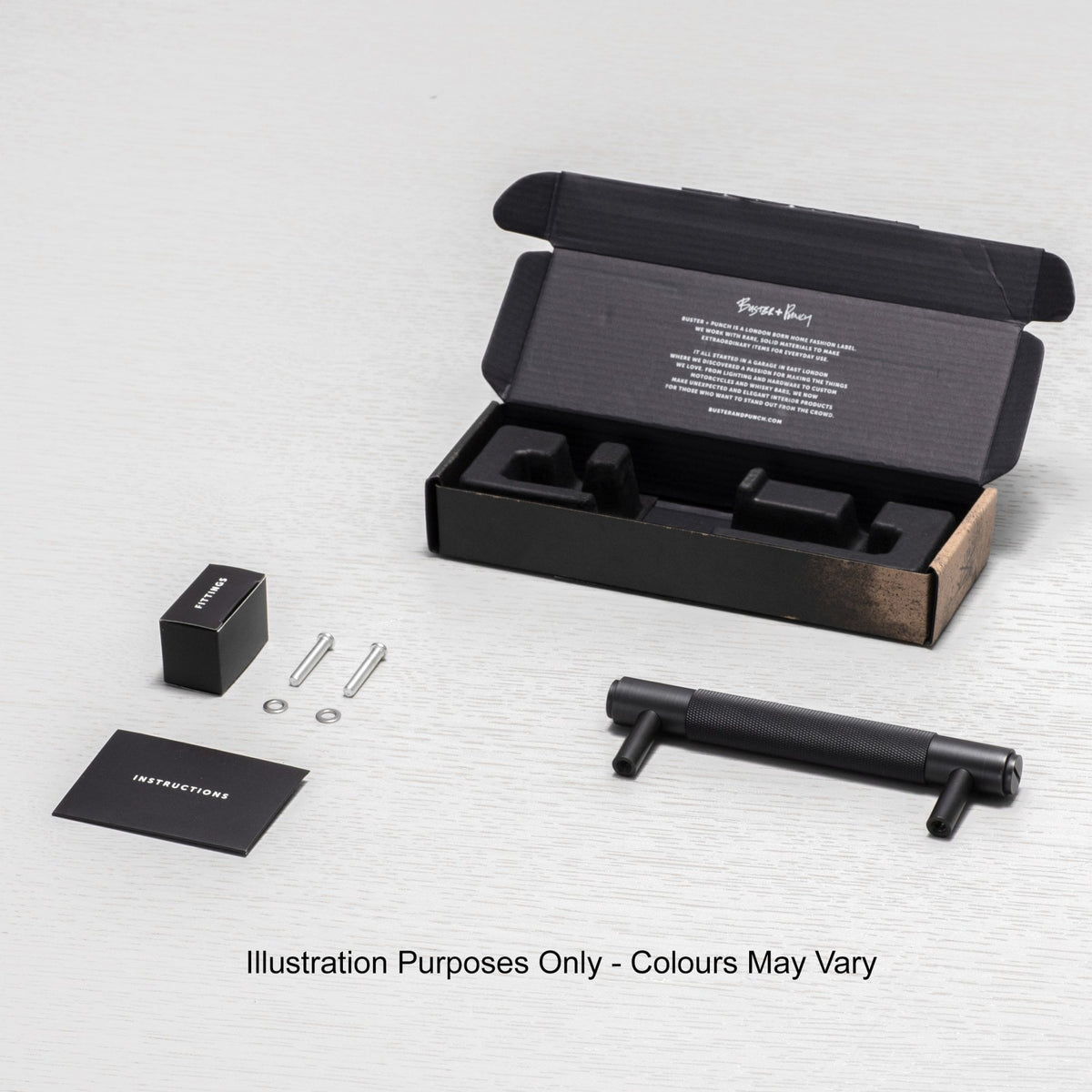 Knurled Small Pull Bar Cabinet Handle In Solid Brass