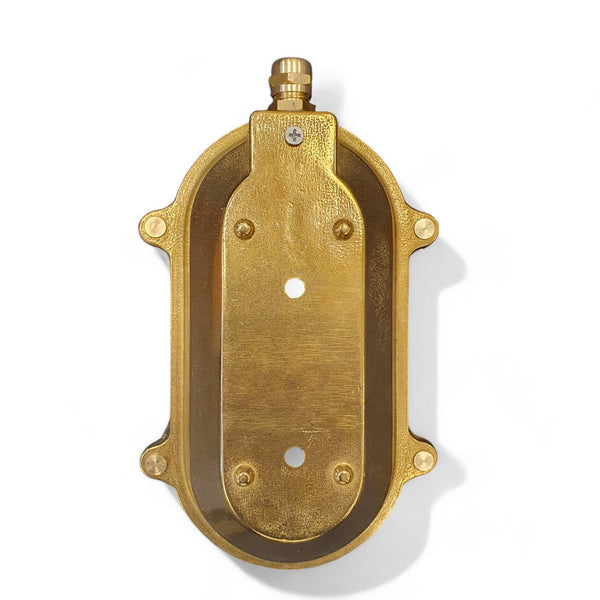 Nautic Solid Brass IP64 Oval Bulkhead Wall Light