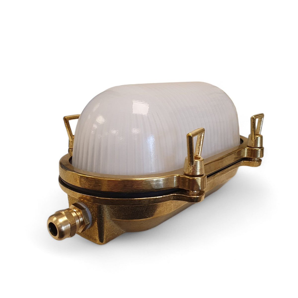 Nautic Solid Brass IP64 Oval Bulkhead Wall Light