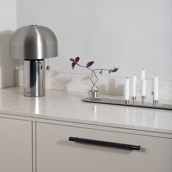 Knurled Medium Pull Bar Cabinet Handle In Black