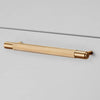 Knurled Medium Pull Bar Cabinet Handle In Solid Brass