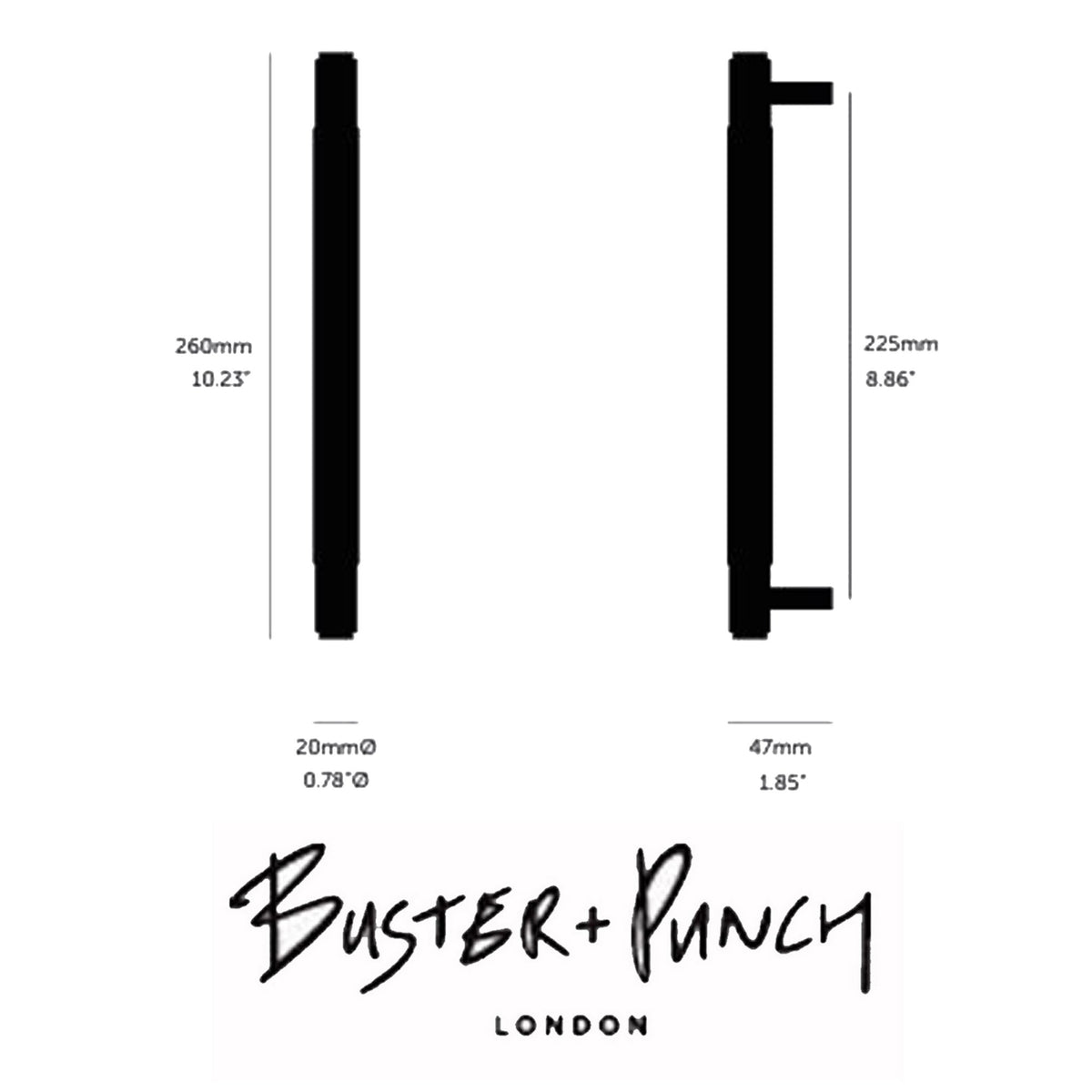 Knurled Medium Pull Bar Cabinet Handle In Solid Steel