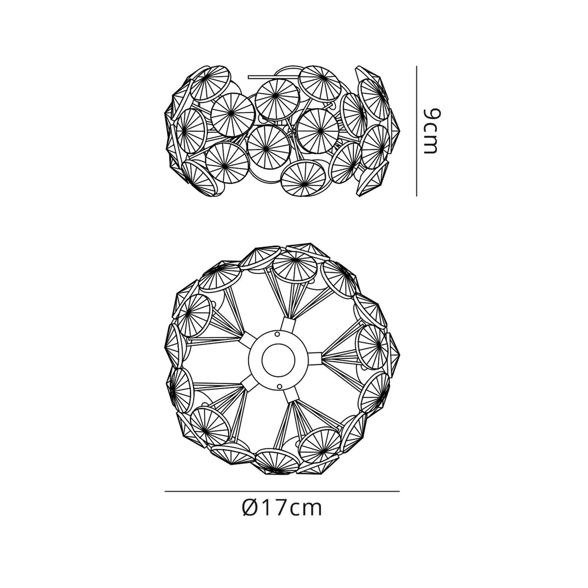 Bridestowe Single Pendant in French Gold & Clear Crystal