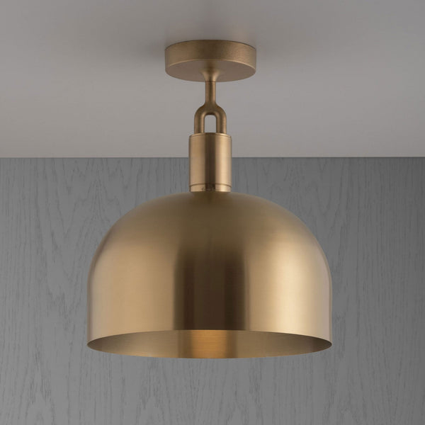 Forked Shade Large Ceiling Light in a Brass Finish