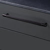Knurled Large Pull Bar Cabinet Handle In Black