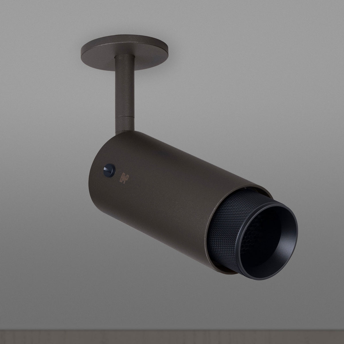 Exhaust Spot Light in a Graphite Finish with Black Detail