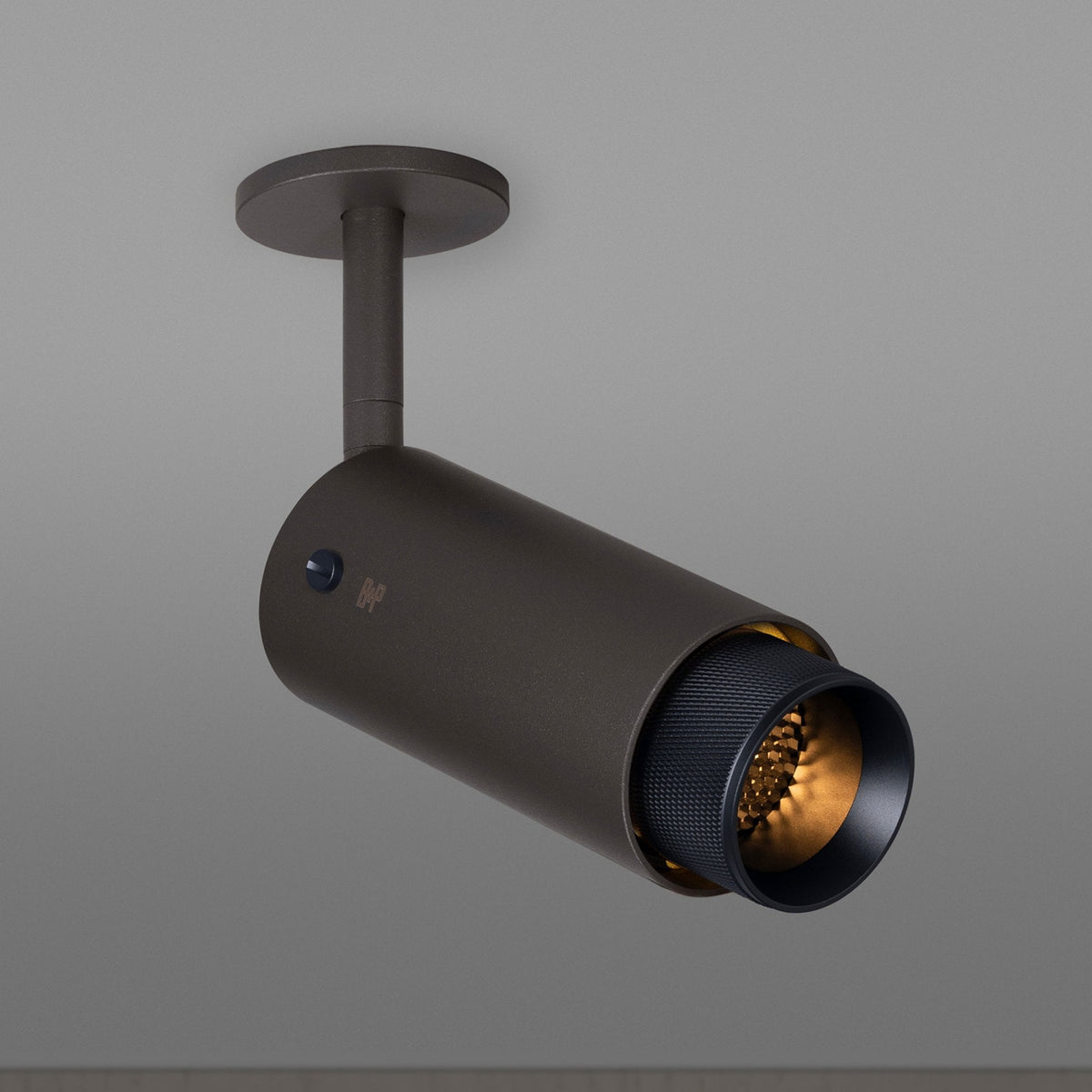 Exhaust Spot Light in a Graphite Finish with Black Detail