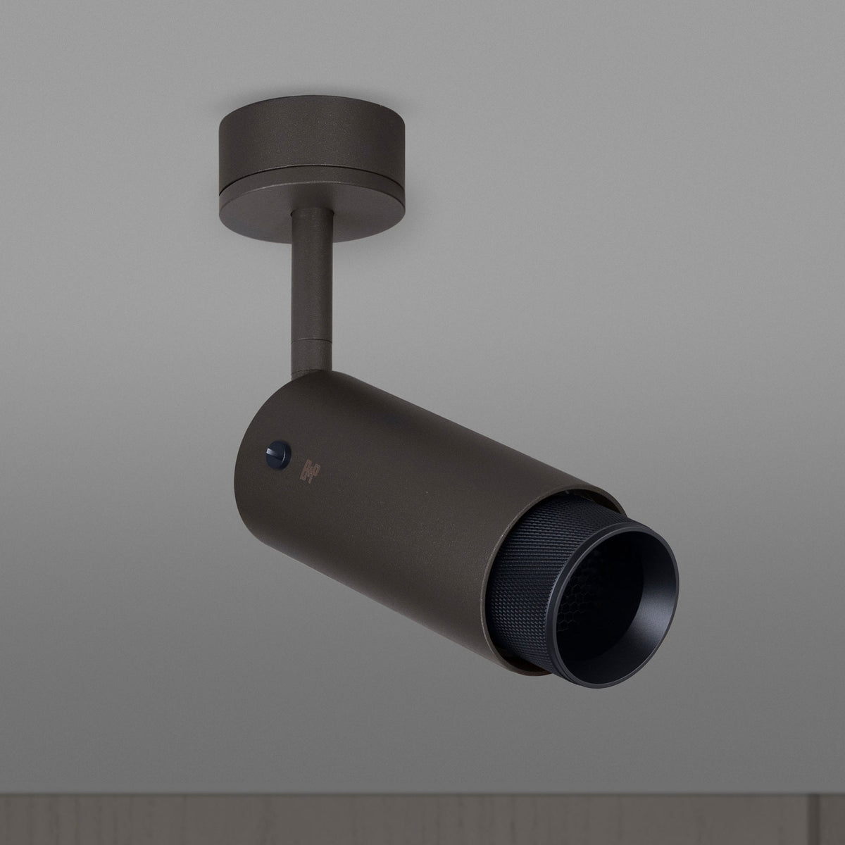 Exhaust Spot Light in a Graphite Finish with Black Detail