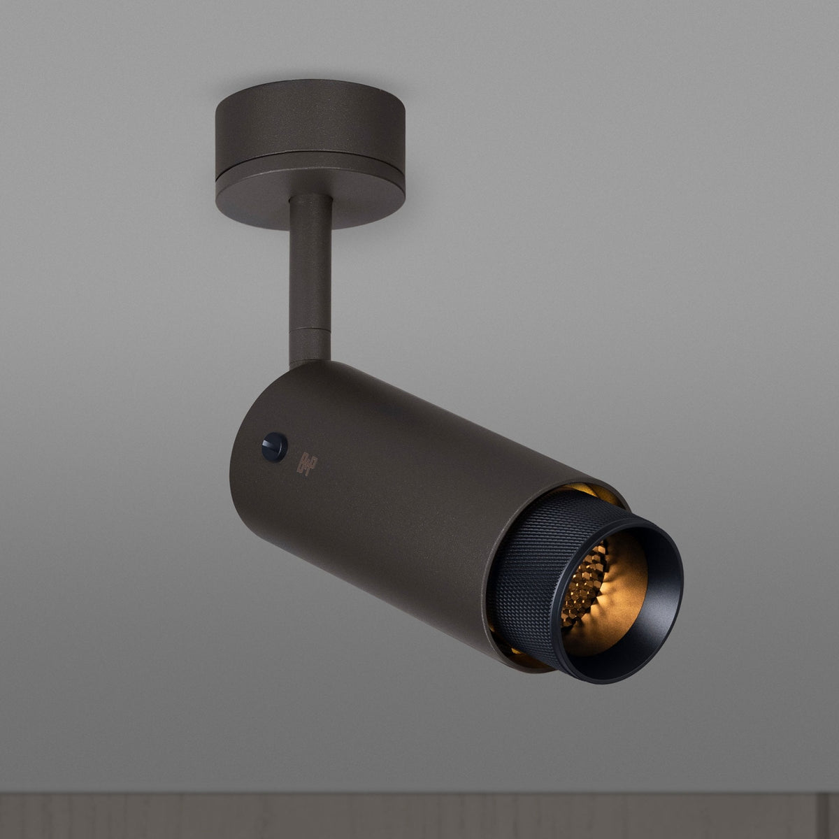 Exhaust Spot Light in a Graphite Finish with Black Detail