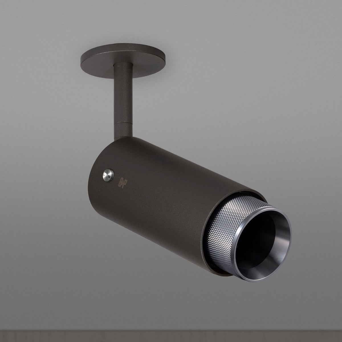 Exhaust Spot Light in a Graphite Finish with Steel Detail