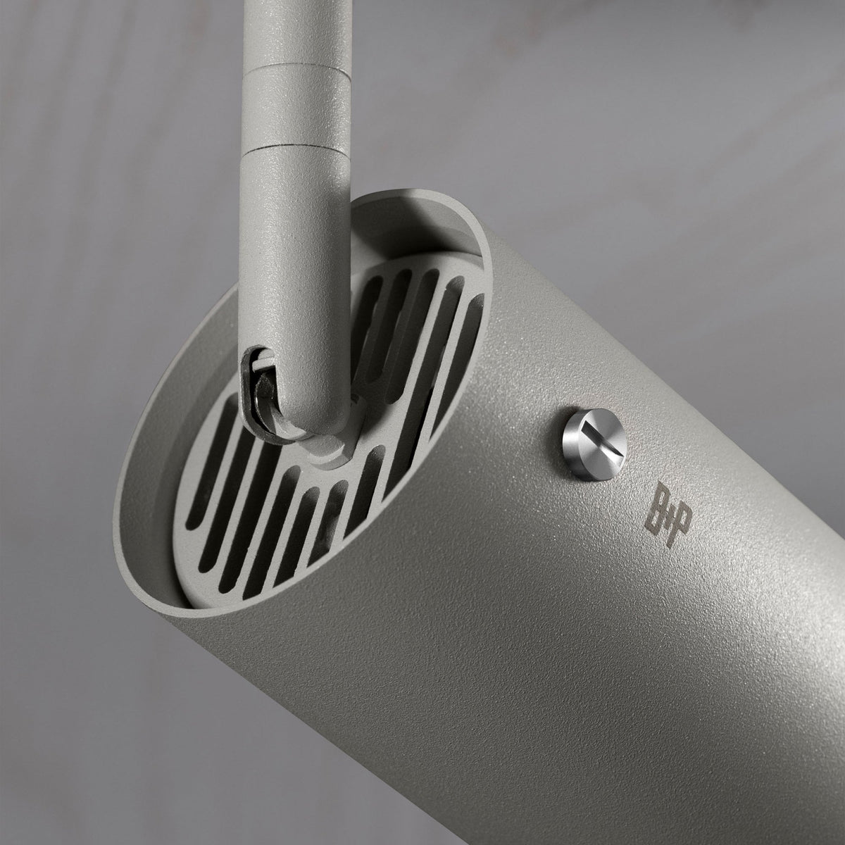 Exhaust Spot Light in a Stone Finish with Steel Detail