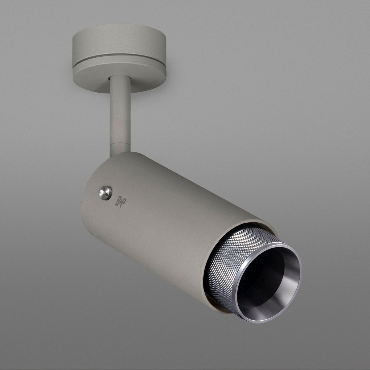 Exhaust Spot Light in a Stone Finish with Steel Detail