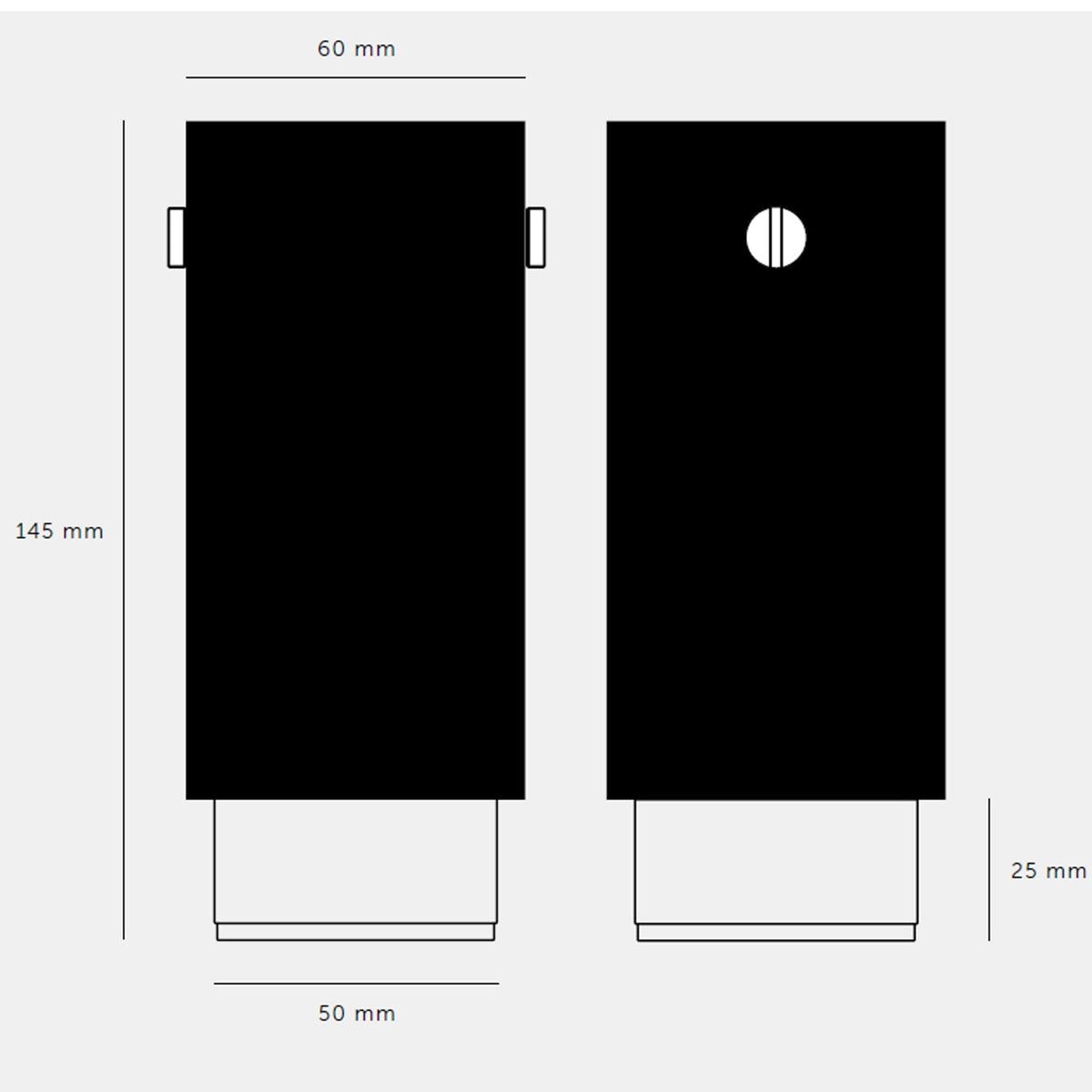 Exhaust Surface Mounted Downlight in a Graphite Finish with Brass Detail