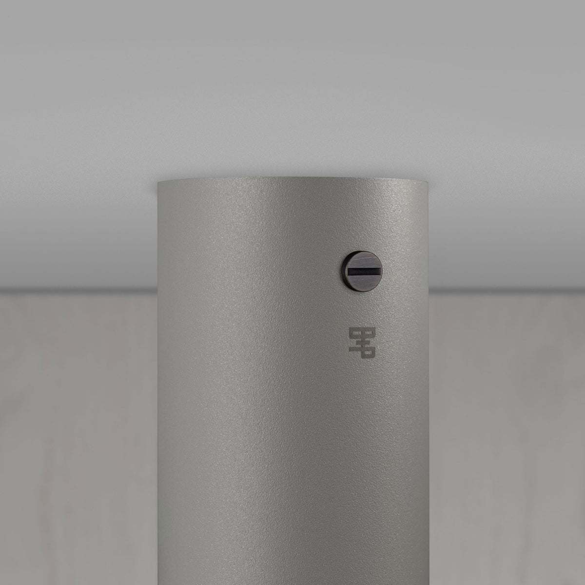 Exhaust Surface Mounted Downlight in a Stone Finish with Smoked Bronze Detail