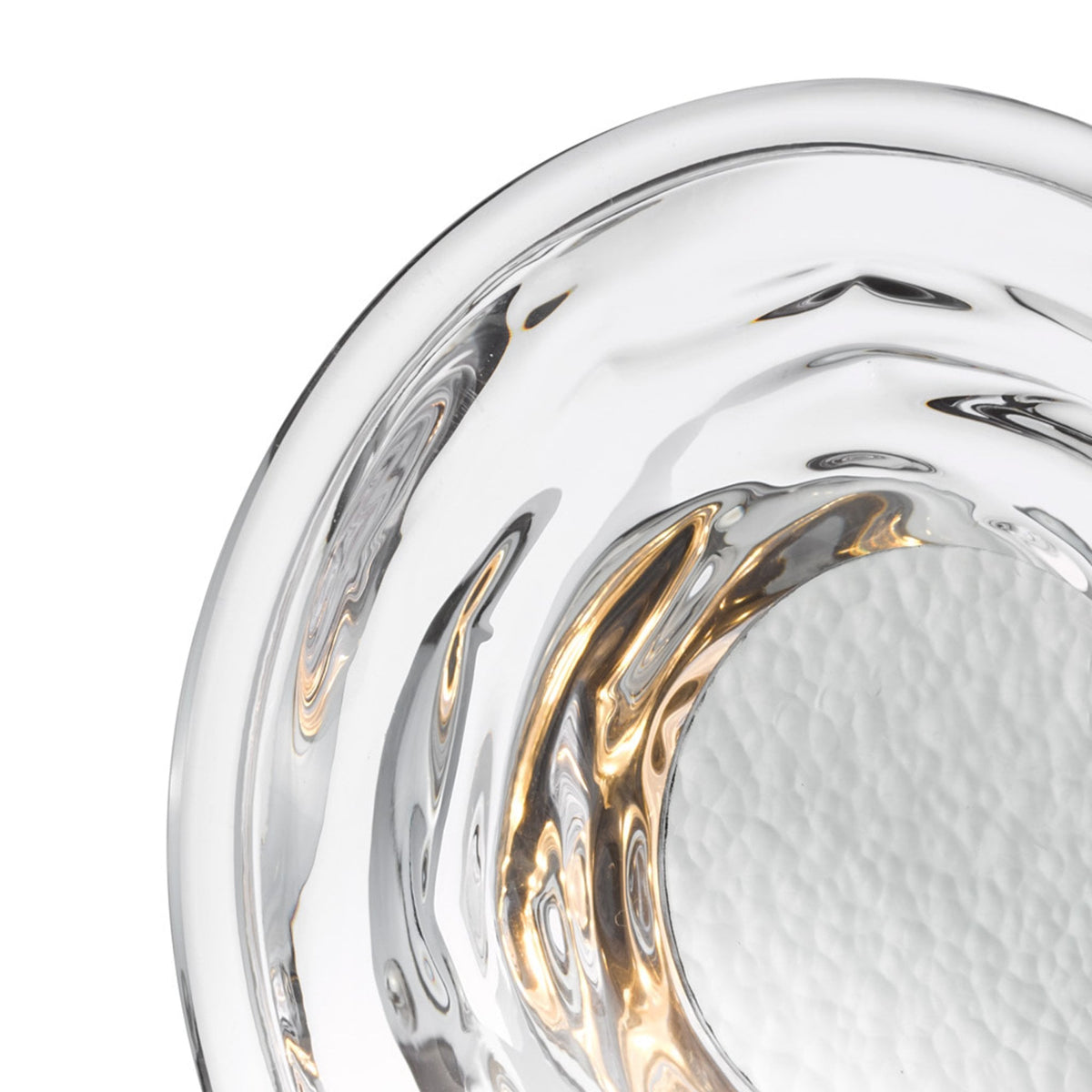 Dewey LED Wall Light Textured Glass and Polished Chrome