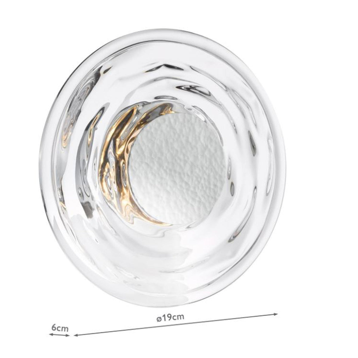 Dewey LED Wall Light Textured Glass and Polished Chrome