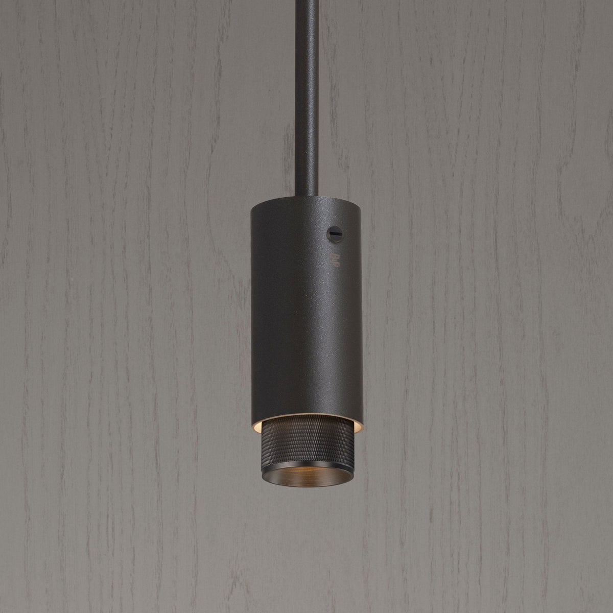 Exhaust Single Drop Pendant Spotlight in a Graphite Finish with Smoked Bronze Detail