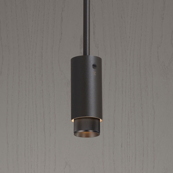 Exhaust Single Drop Pendant Spotlight in a Graphite Finish with Smoked Bronze Detail
