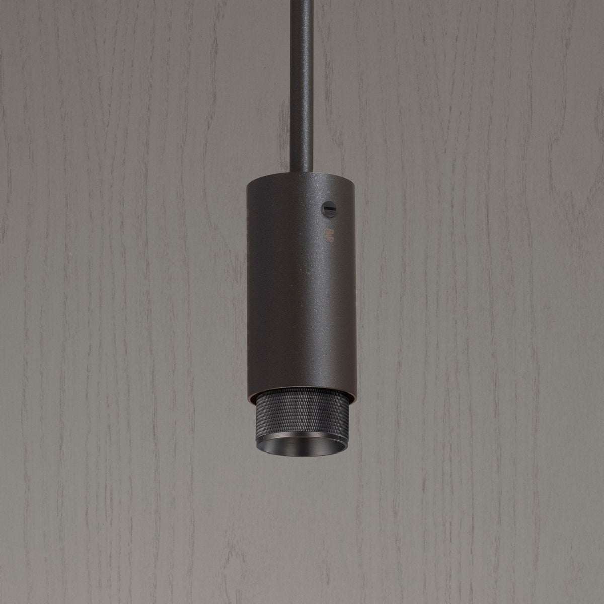 Exhaust Single Drop Pendant Spotlight in a Graphite Finish with Smoked Bronze Detail