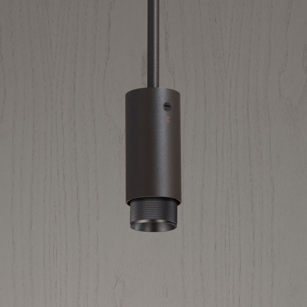Exhaust Single Drop Pendant Spotlight in a Graphite Finish with Smoked Bronze Detail