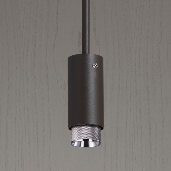 Exhaust Single Drop Pendant Spotlight in a Graphite Finish with Steel Detail
