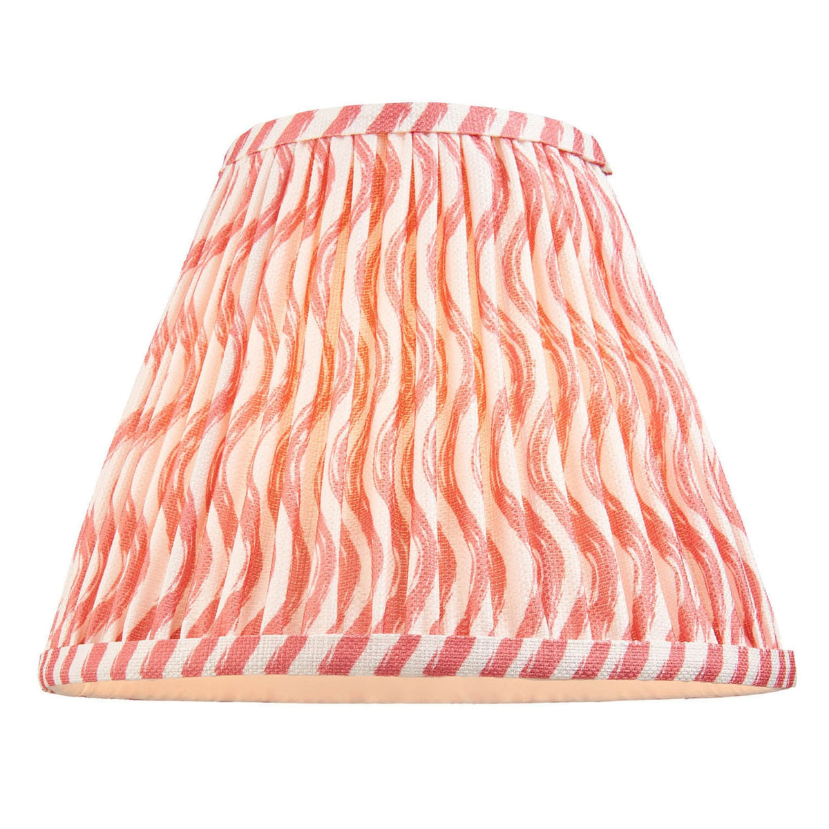Ripple 25cm Tapered Shade in Coral Pink