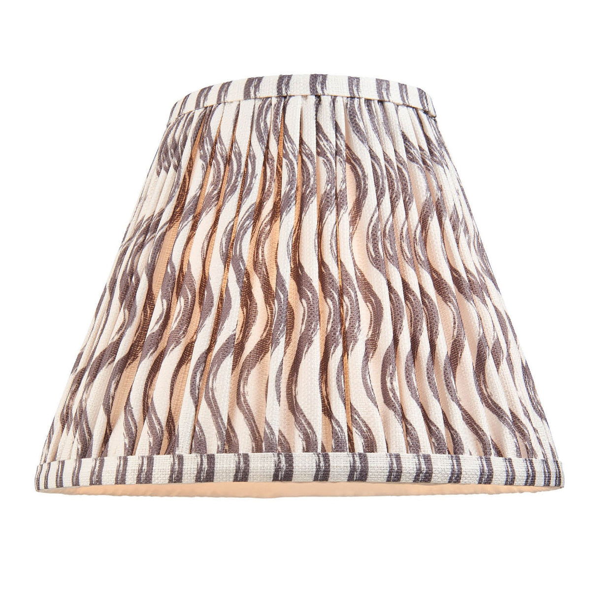 Ripple 25cm Tapered Shade in Pearl Grey