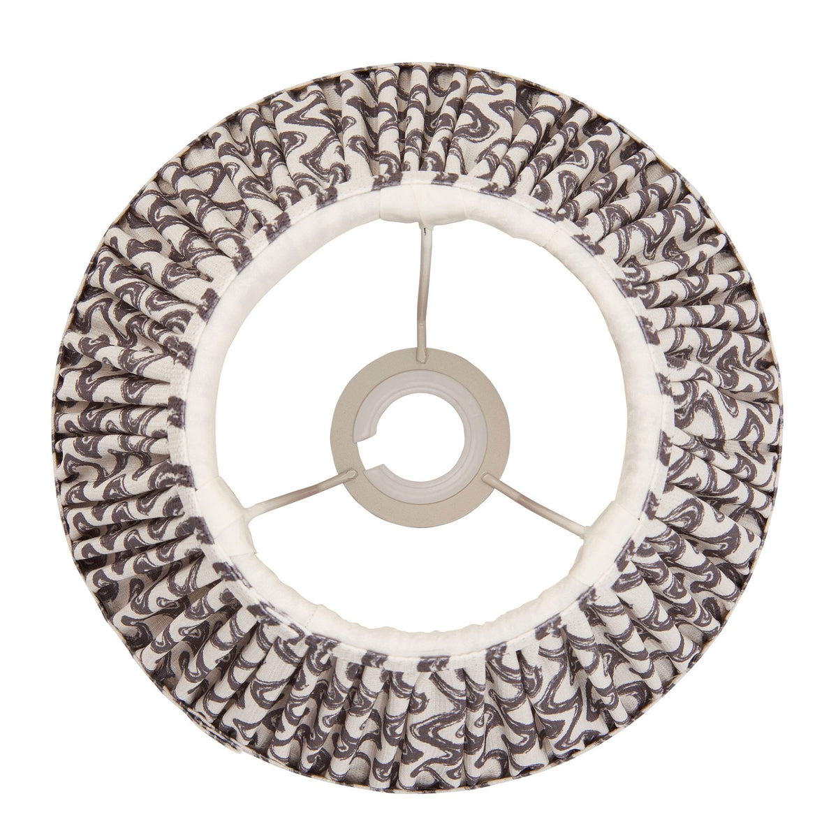 Ripple 25cm Tapered Shade in Pearl Grey