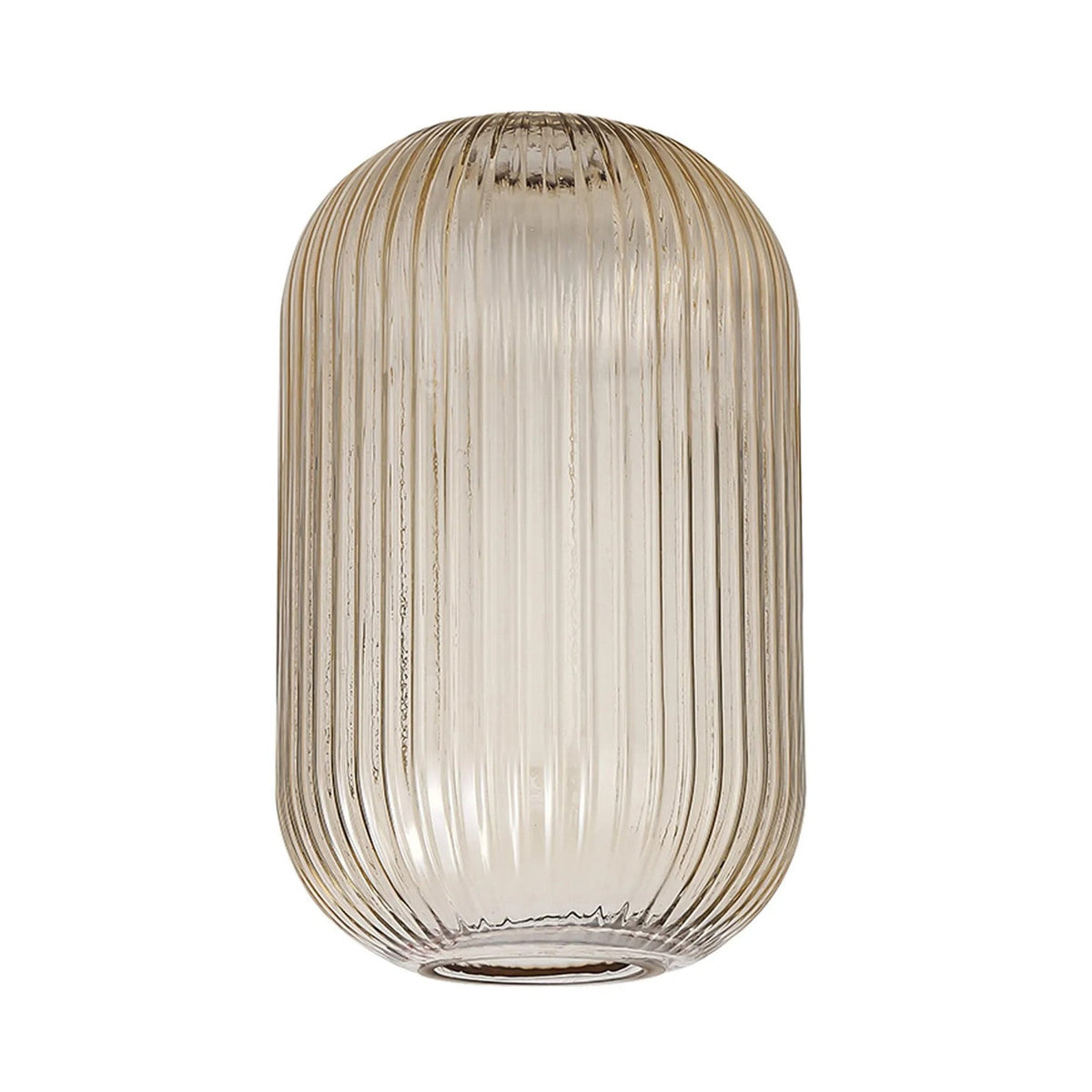 Atherington 200mm Cylinder Ribbed Shade in Champagne