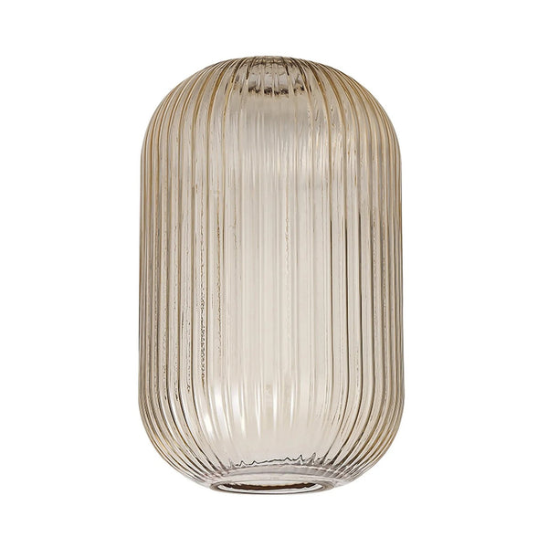Atherington 200mm Cylinder Ribbed Shade in Champagne