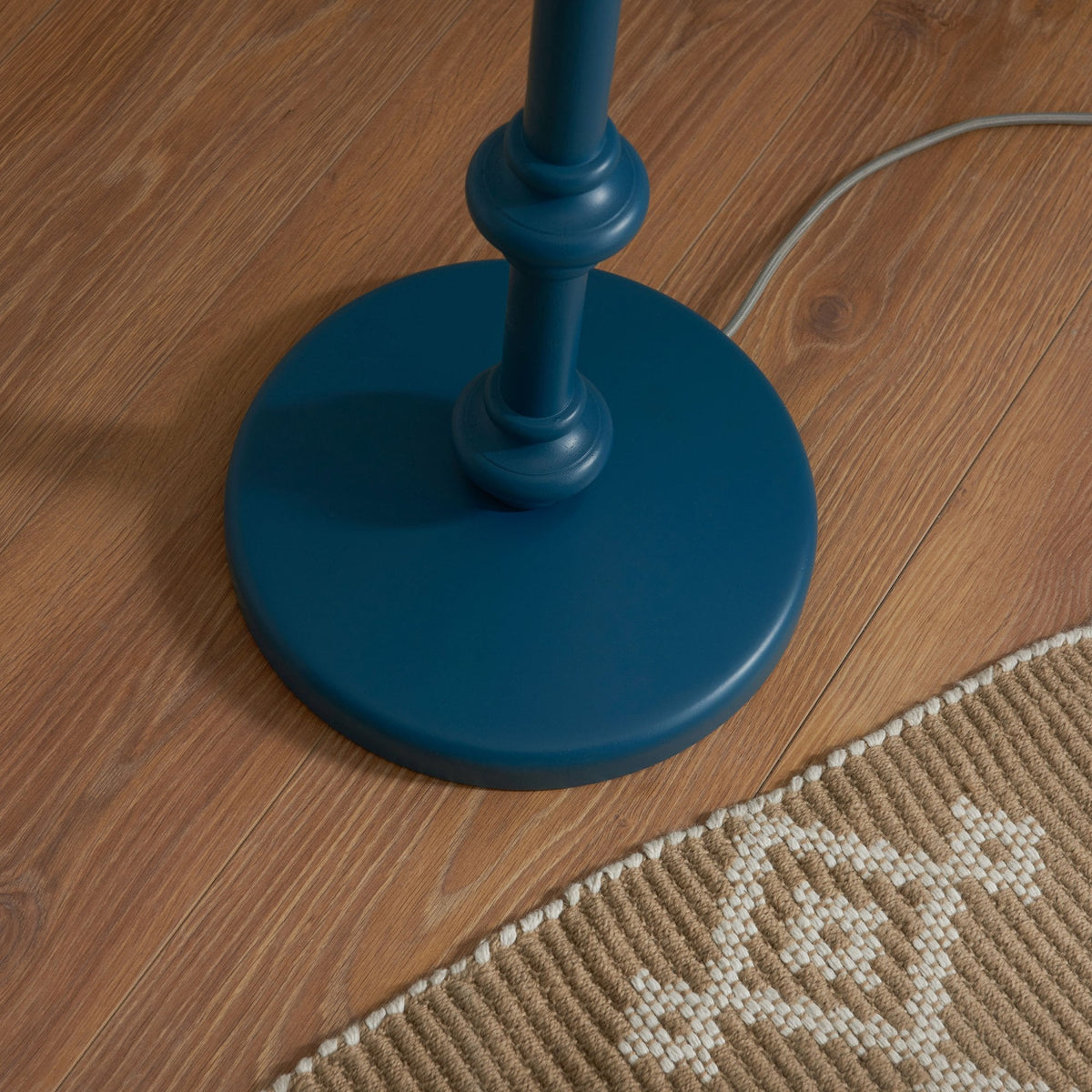 Carnaby Floor Lamp Base in Satin Marlin Blue Paint Finish
