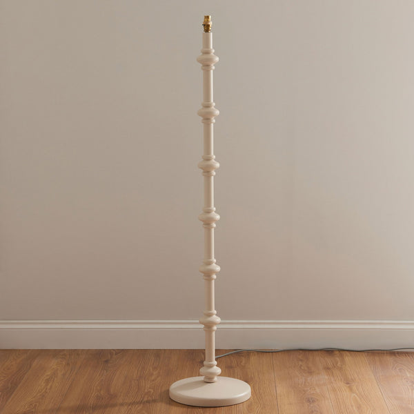 Carnaby Floor Lamp Base in Satin Almond White Paint Finish