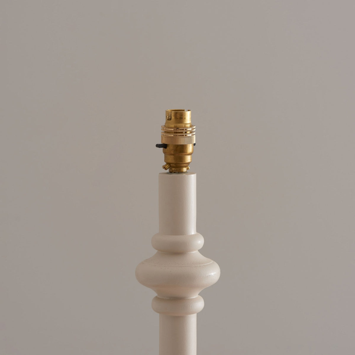 Carnaby Floor Lamp Base in Satin Almond White Paint Finish