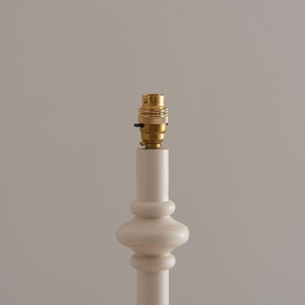 Carnaby Floor Lamp Base in Satin Almond White Paint Finish