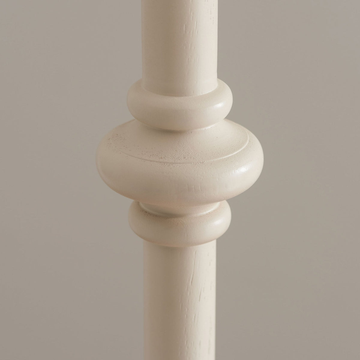 Carnaby Floor Lamp Base in Satin Almond White Paint Finish