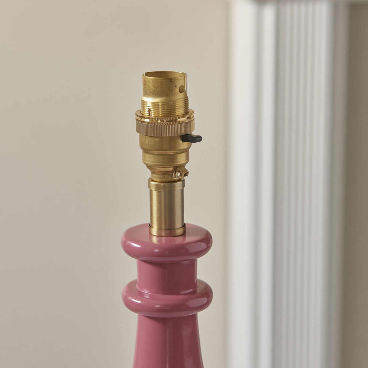 Myrtle Table Lamp Base in Gloss Pink Clay Finish